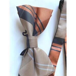JOHN SPARKS New York Bow Tie / Navy, Rust, Khaki / Hand Made and Fantastic